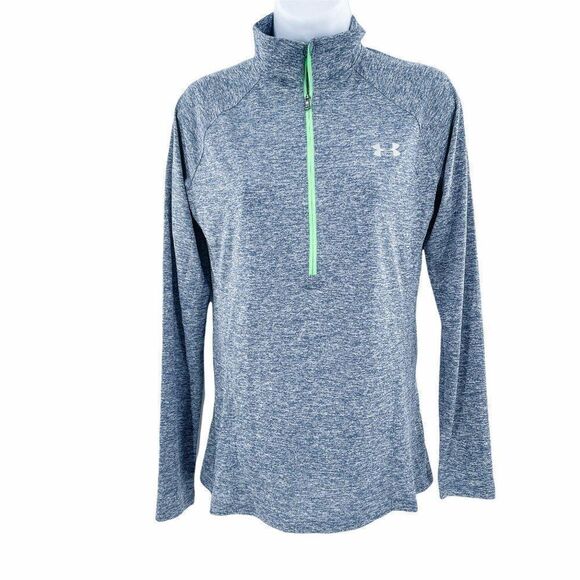 Under Armour Heatgear Zip-up Pullover Athletic Top - Picture 1 of 10